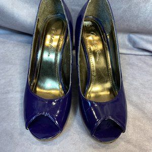 Charlotte Russe Peep Toe Platform Stacked Heels